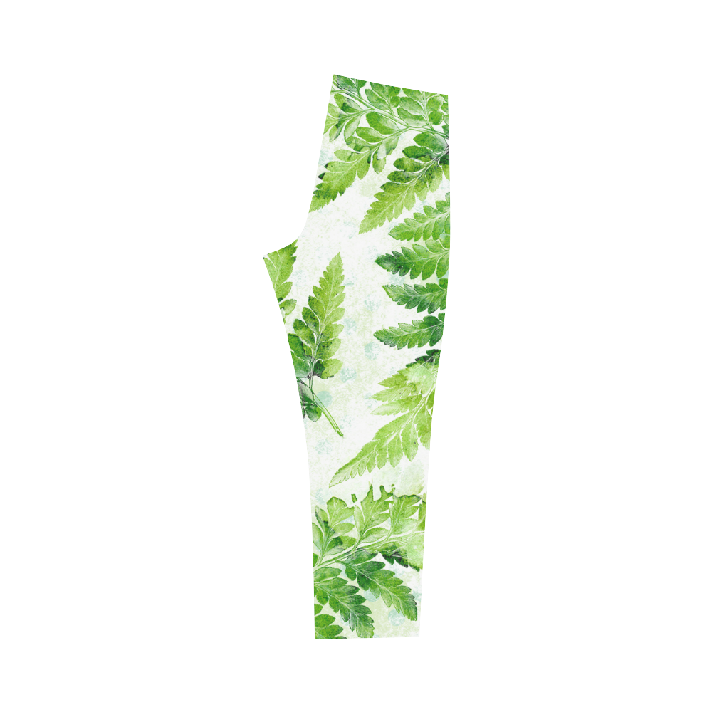 Green Fern Capri Legging (Model L02)