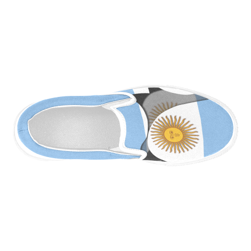 The Flag of Argentina Men's Slip-on Canvas Shoes (Model 019)