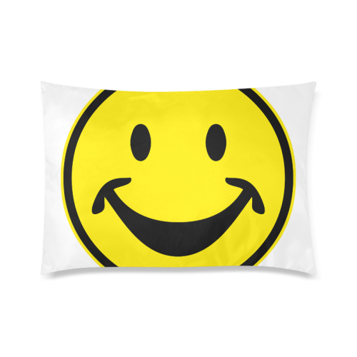 Funny yellow SMILEY for happy people Custom Zippered Pillow Case 20"x30" (one side)