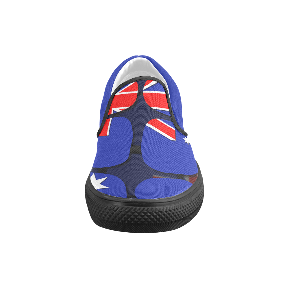 The Flag of Australia Men's Slip-on Canvas Shoes (Model 019)