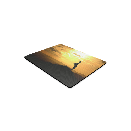 Sunset Horse Silhouette Rectangle Mousepad