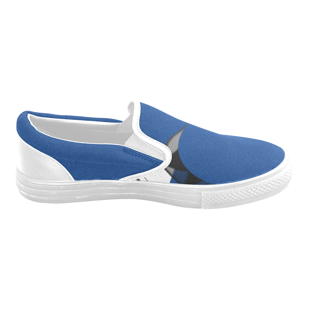 The Flag of Finland Men's Slip-on Canvas Shoes (Model 019)