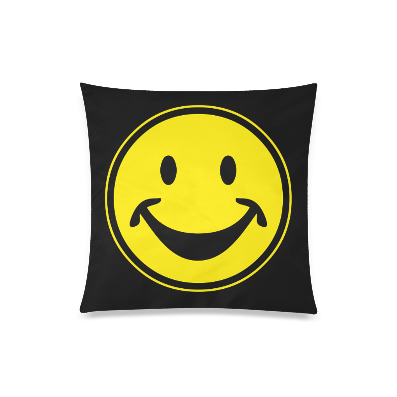 Funny yellow SMILEY for happy people Custom Zippered Pillow Case 20"x20"(Twin Sides)