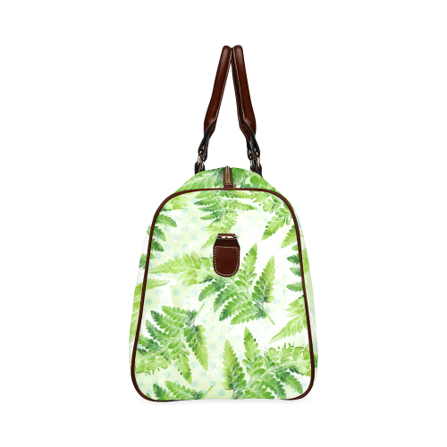 Green Fern Waterproof Travel Bag/Large (Model 1639)