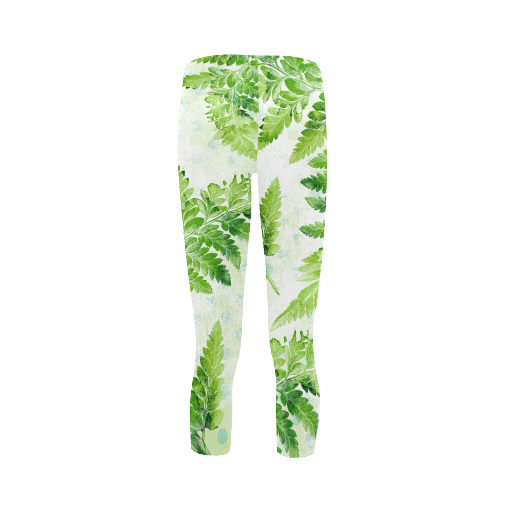 Green Fern Capri Legging (Model L02)