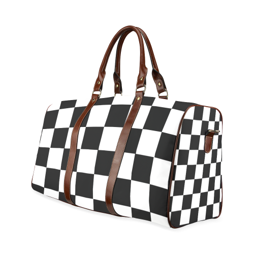 Chequered Chess Waterproof Travel Bag/Small (Model 1639)