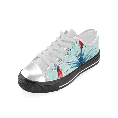 Tillandsia Flower Women's Classic Canvas Shoes (Model 018)