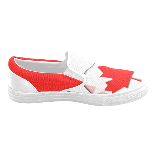 Flag of Canada Men's Slip-on Canvas Shoes (Model 019)