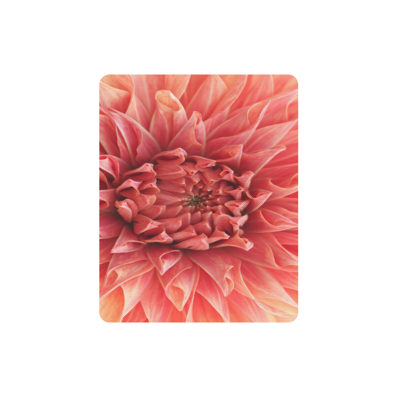 Bright Red Dahlia Flower Rectangle Mousepad