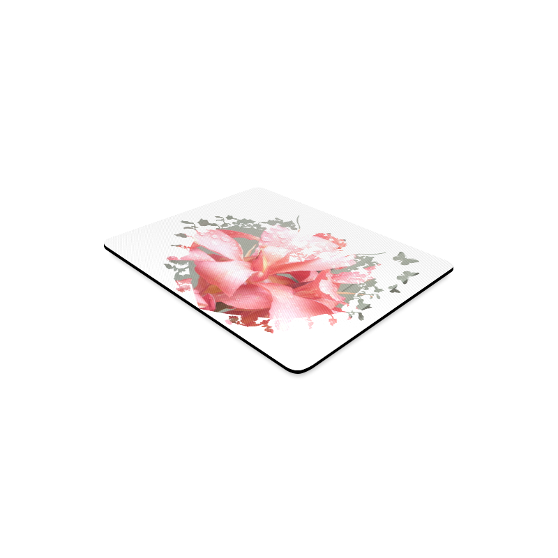 abstract pink canna lily Rectangle Mousepad