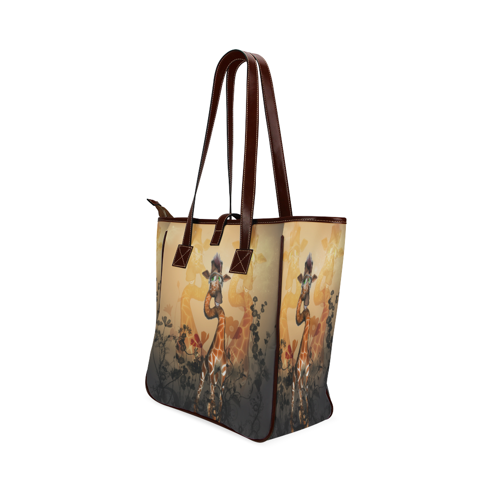 Funny, sweet giraffe Classic Tote Bag (Model 1644)