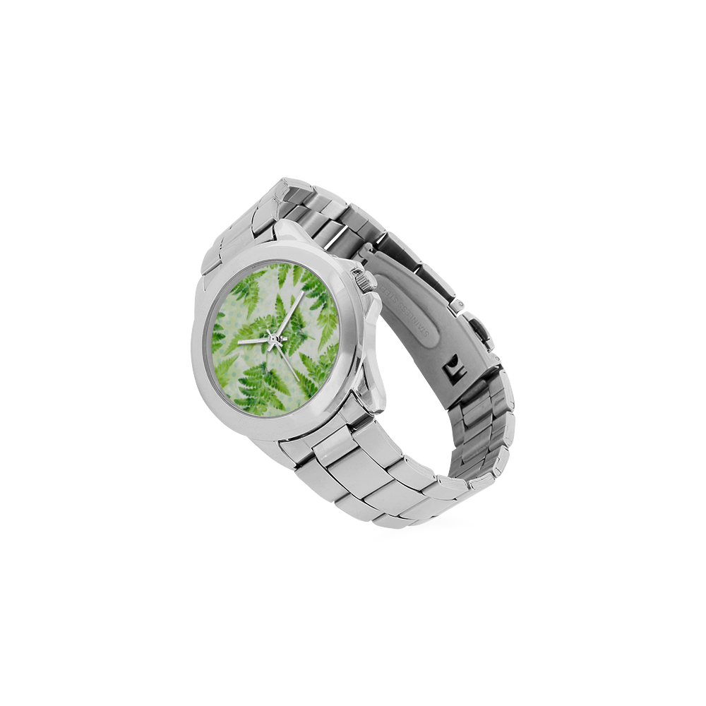 Green Fern Unisex Stainless Steel Watch(Model 103)