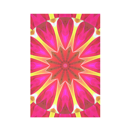Cherry Daffodil Abstract Modern Pink Flowers Zen Cotton Linen Wall Tapestry 60"x 90"