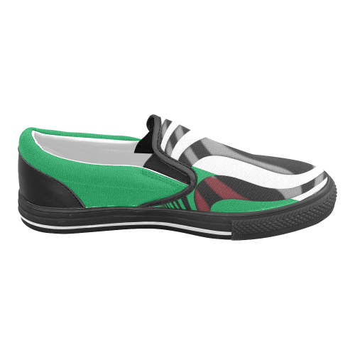 The Flag of Italy Men's Slip-on Canvas Shoes (Model 019)
