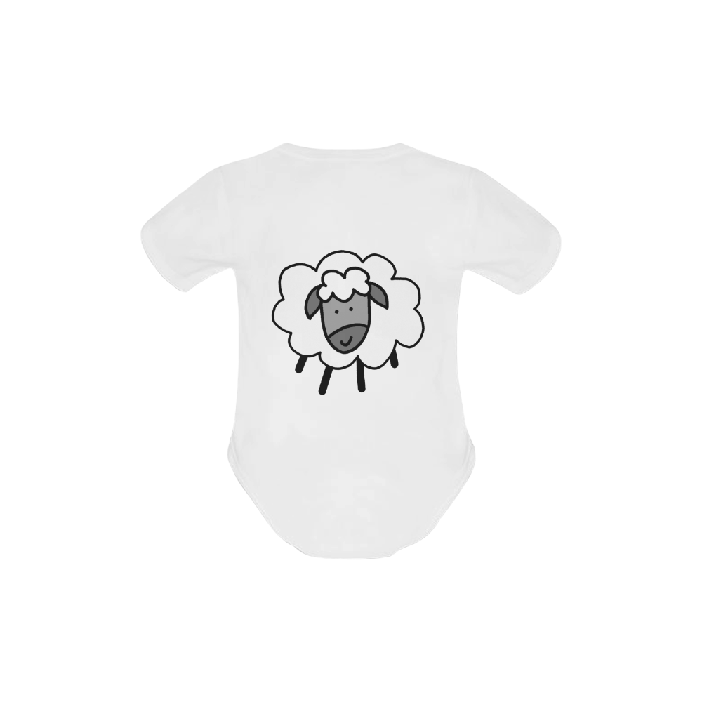 Baa Sheep Baby Powder Organic Short Sleeve One Piece (Model T28)