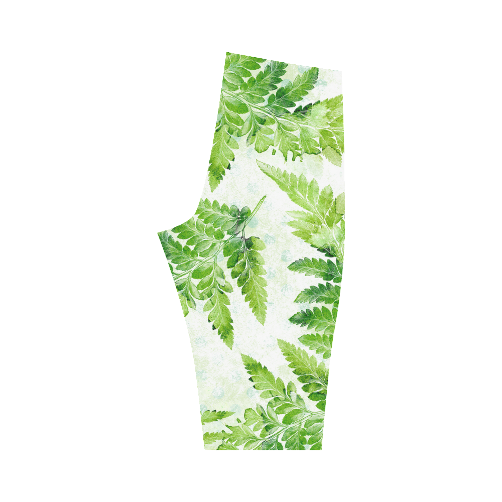 Green Fern Hestia Cropped Leggings (Model L03)