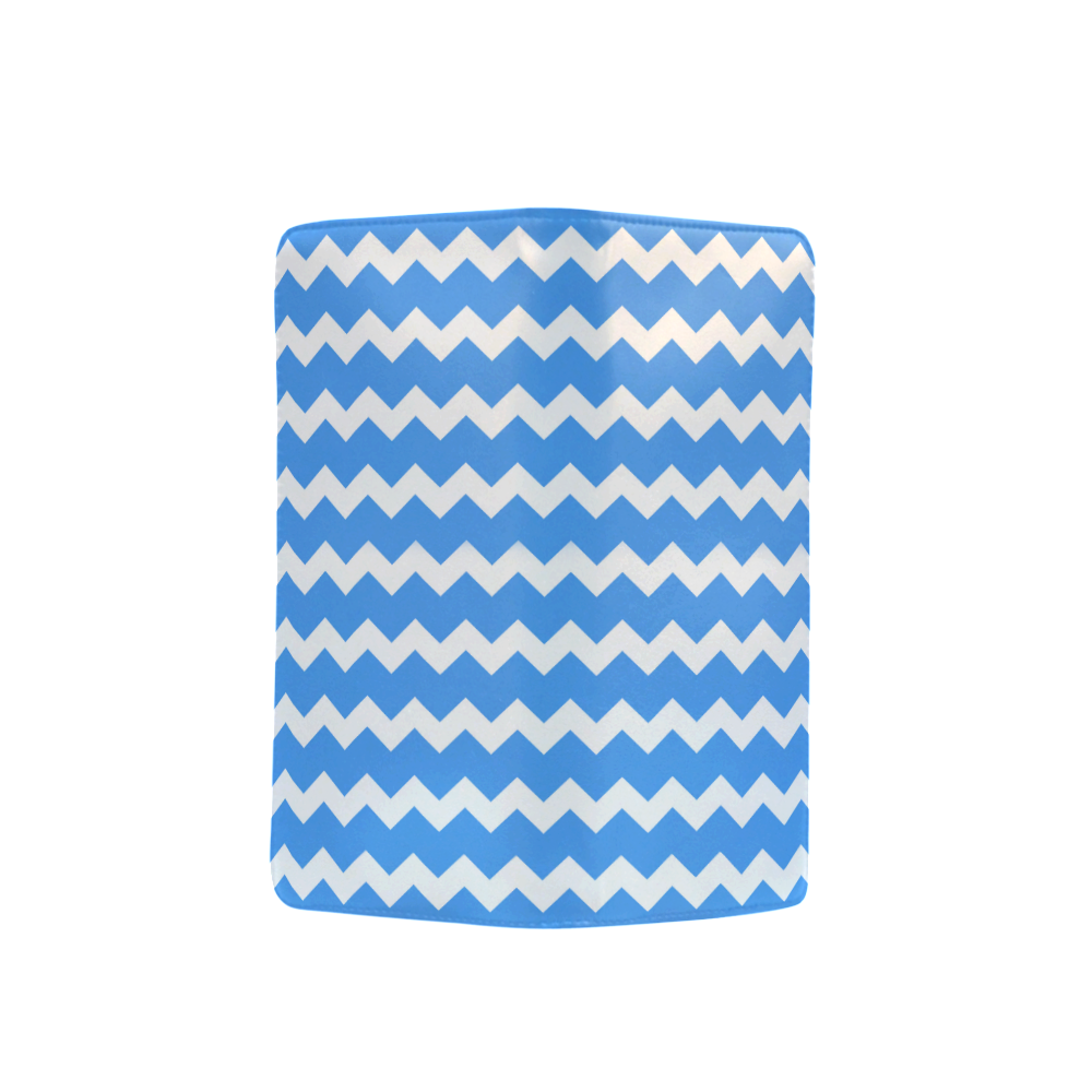 Modern Trendy Pastel Grey Blue Zig Zag Pattern Chevron Men's Clutch Purse （Model 1638）