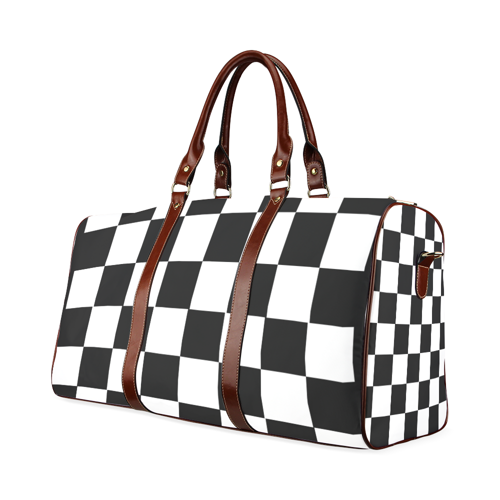 Chequered Chess Waterproof Travel Bag/Small (Model 1639)