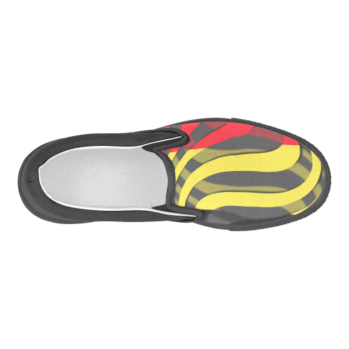 The Flag of Belgium Men's Slip-on Canvas Shoes (Model 019)