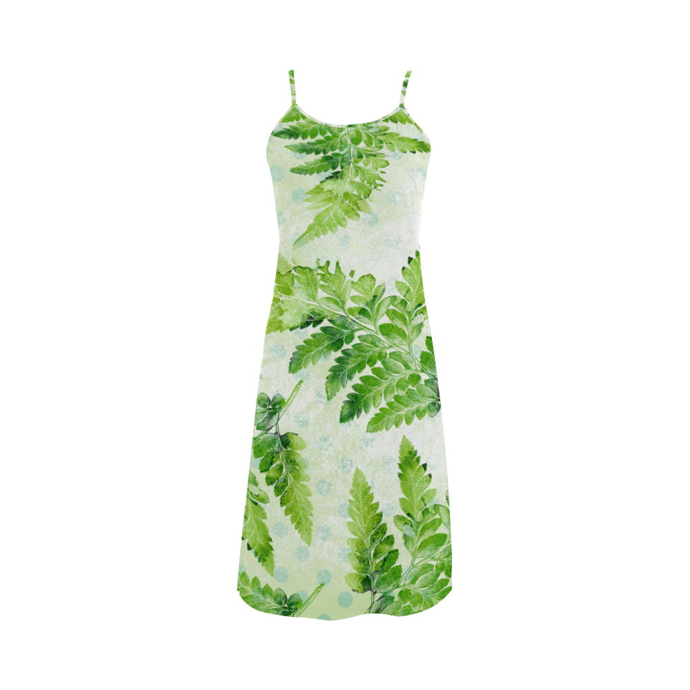 Green Fern Alcestis Slip Dress (Model D05)