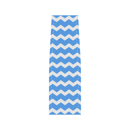 Modern Trendy Pastel Grey Blue Pink Zig Zag Pattern Chevron Saddle Bag/Small (Model 1649) Full Customization