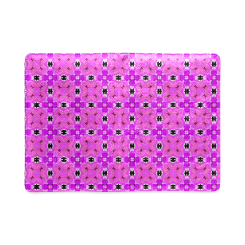 Circle Lattice of Floral Pink Violet Modern Quilt Custom NoteBook A5