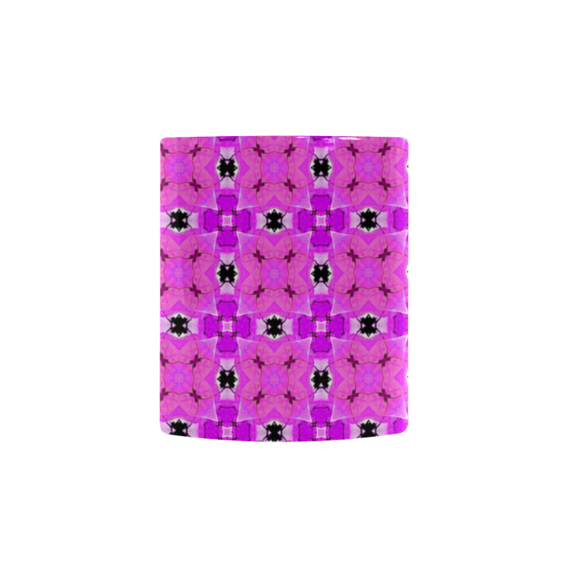 Circle Lattice of Floral Pink Violet Modern Quilt Custom Morphing Mug