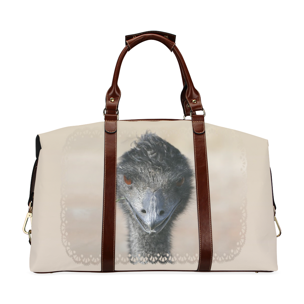 Happy Emu with Flower Classic Travel Bag (Model 1643)