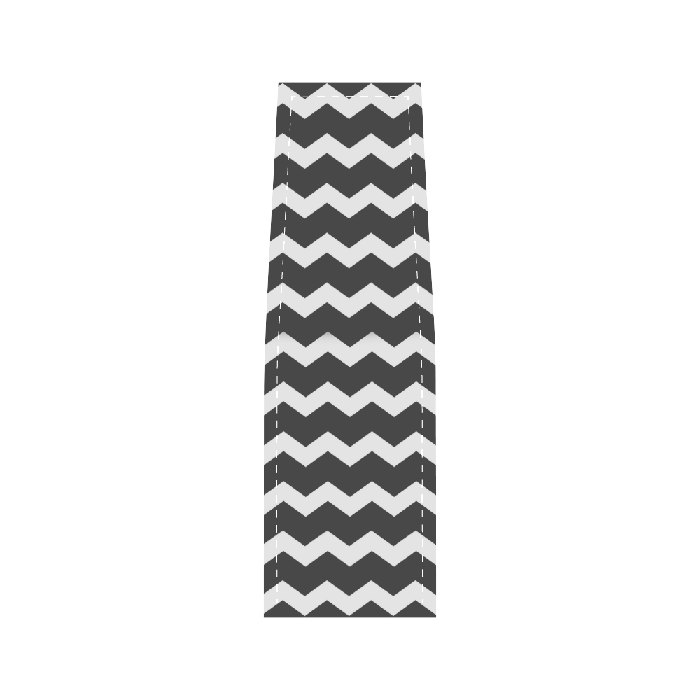 Modern Trendy Pastell Grey Black Zig Zag Pattern Chevron Saddle Bag/Small (Model 1649) Full Customization