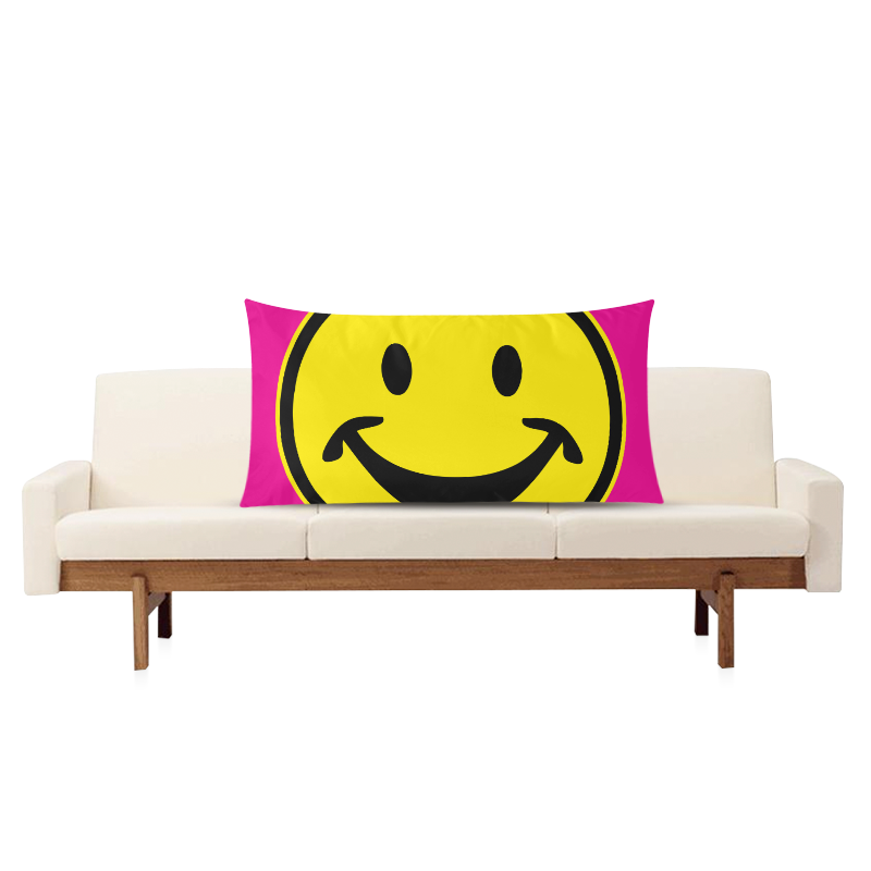 Funny yellow SMILEY for happy people Rectangle Pillow Case 20"x36"(Twin Sides)