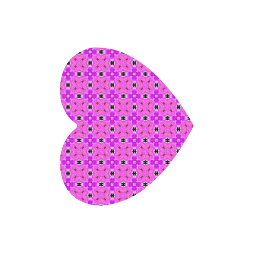 Circle Lattice of Floral Pink Violet Modern Quilt Heart-shaped Mousepad