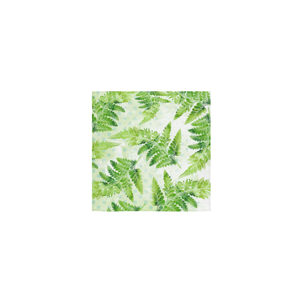 Green Fern Square Towel 13“x13”