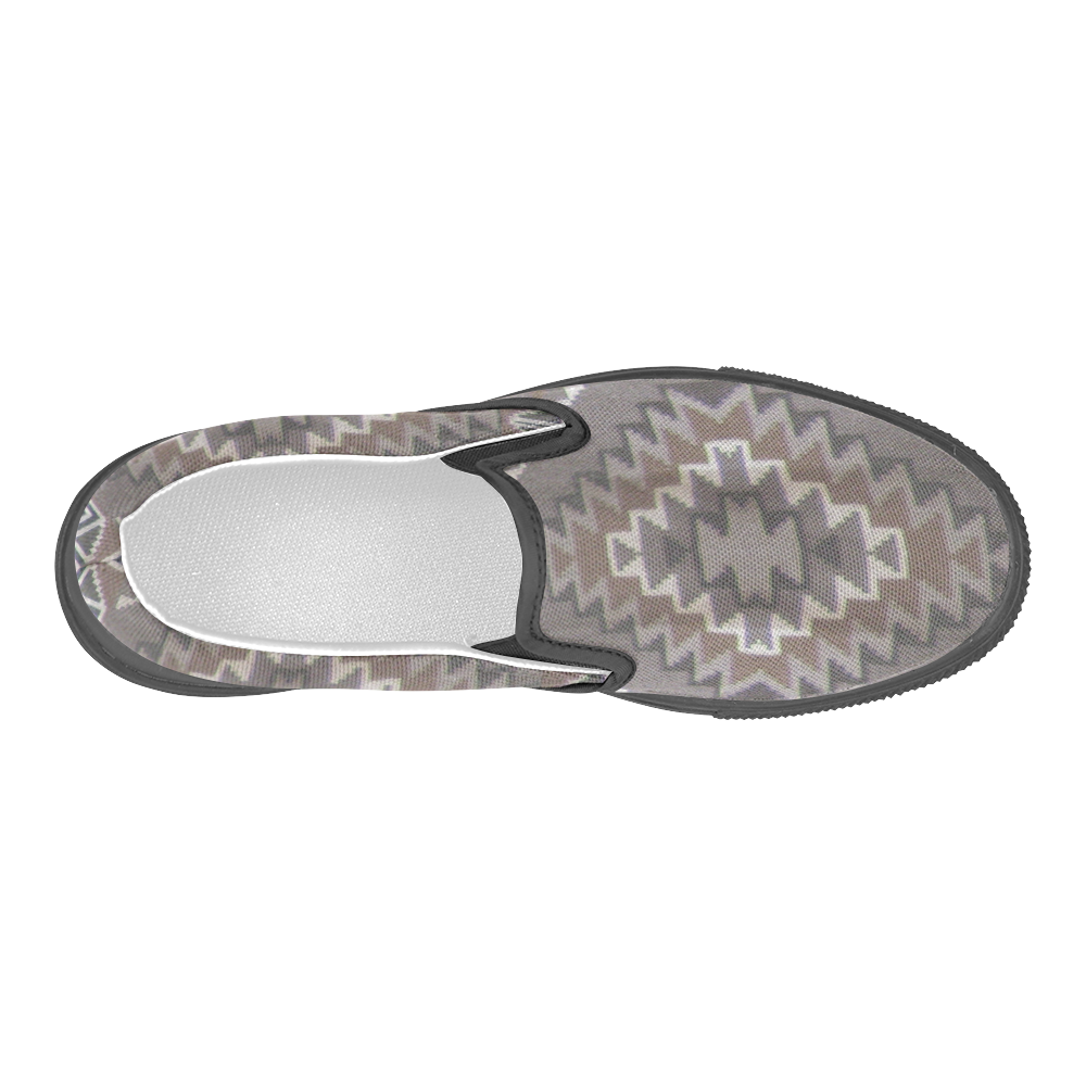 Navajo pattern Men's Slip-on Canvas Shoes (Model 019)