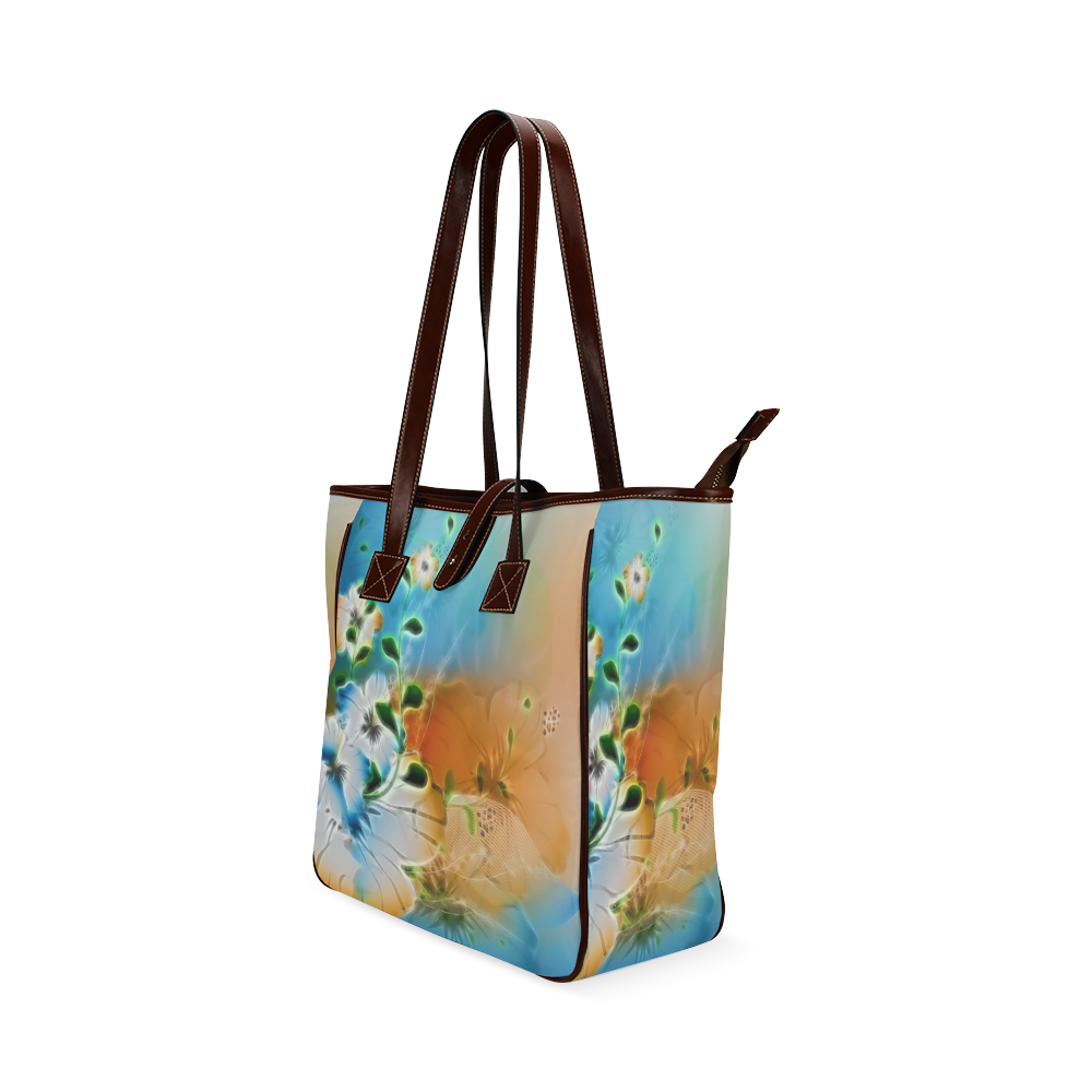 Wonderful glowing flowers Classic Tote Bag (Model 1644)