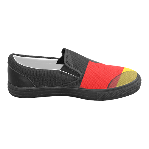 The Flag of Germany Men's Slip-on Canvas Shoes (Model 019)