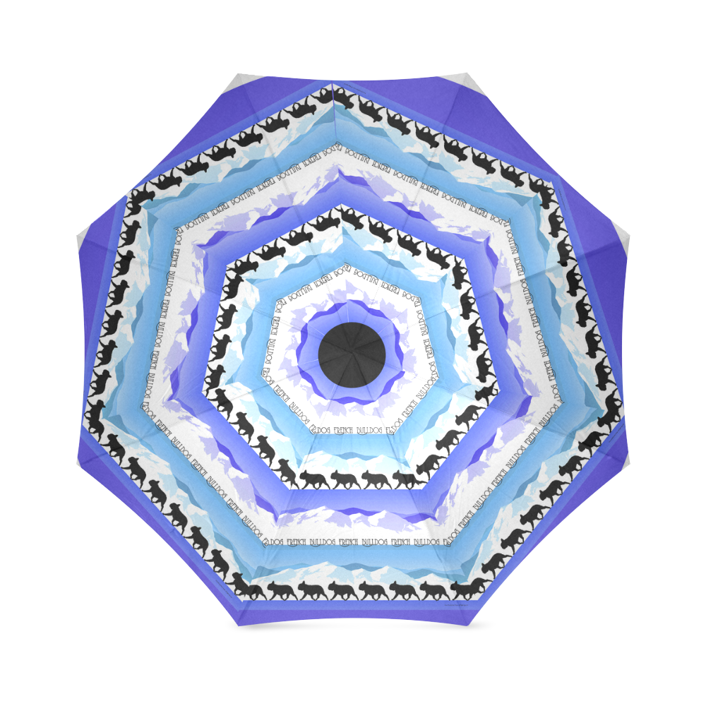 Frenchie Blues Foldable Umbrella (Model U01) | ID: D376253