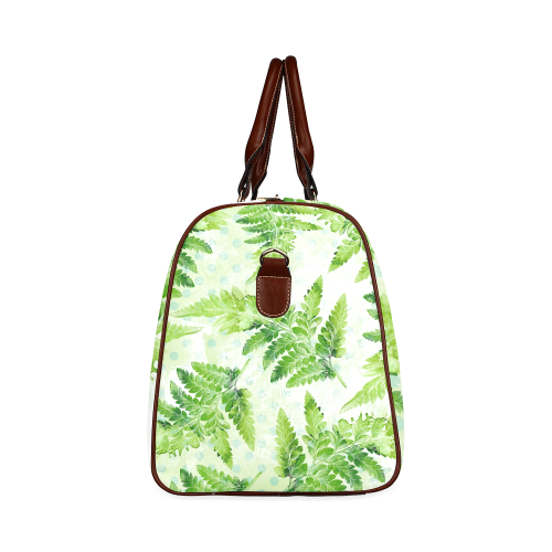 Green Fern Waterproof Travel Bag/Large (Model 1639)