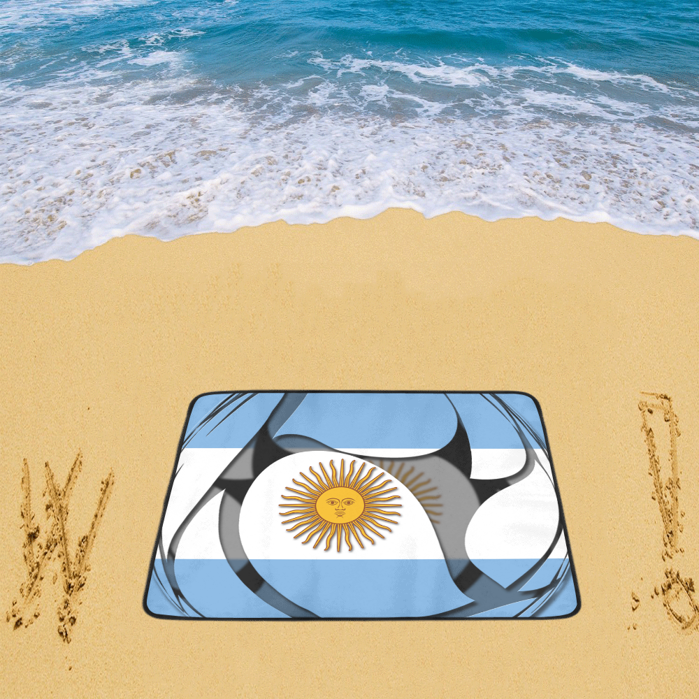 The Flag of Argentina Beach Mat 78"x 60"