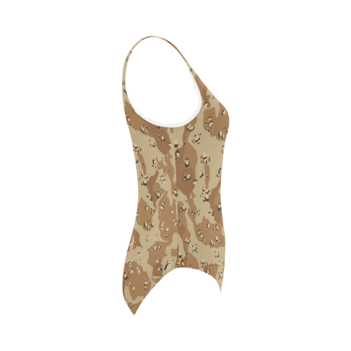 Desert Camouflage Pattern Vest One Piece Swimsuit (Model S04)