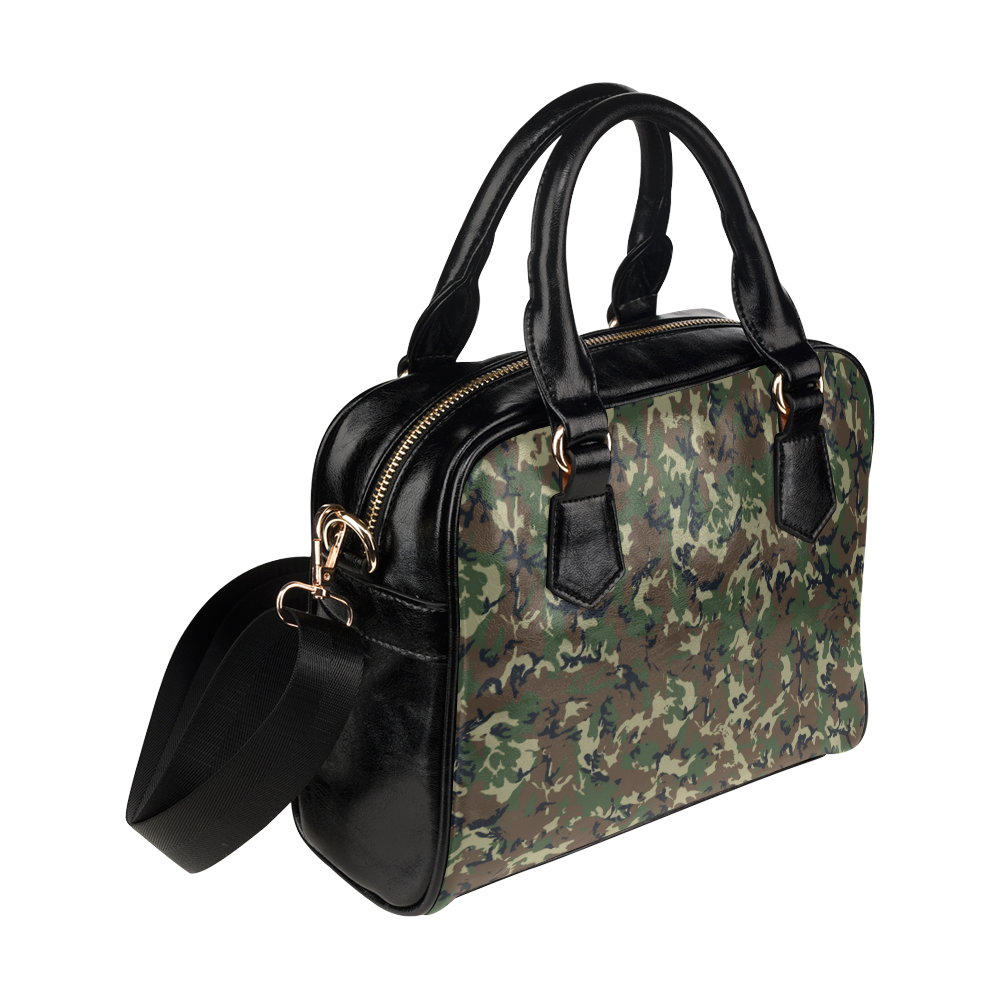 Forest Camouflage Pattern Shoulder Handbag (Model 1634)