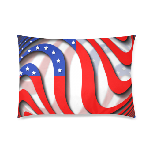Flag of United States of America Custom Zippered Pillow Case 20"x30"(Twin Sides)