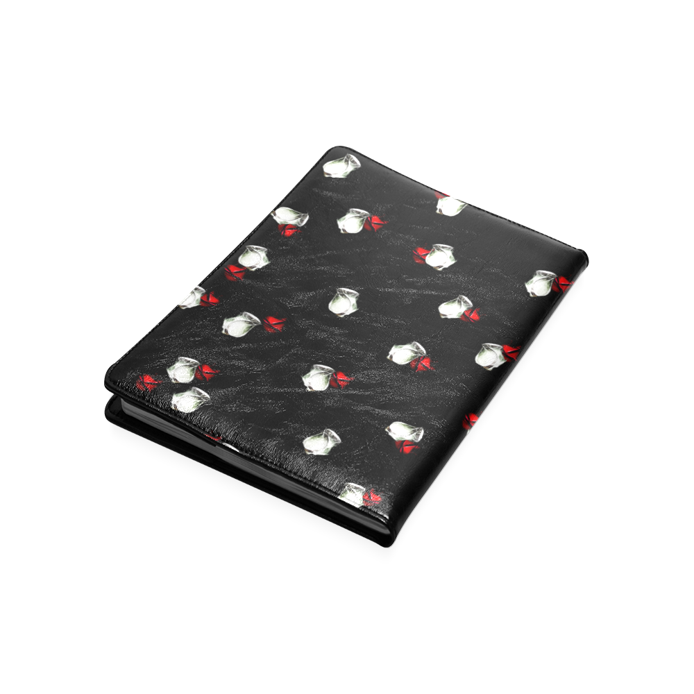 White and Red Roses Custom NoteBook B5