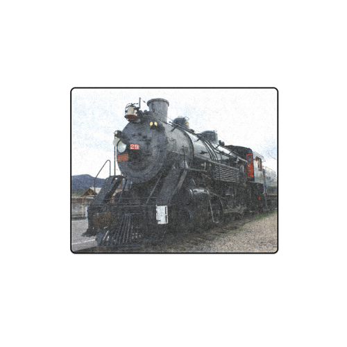 RailRoad Steam Train Blanket 40"x50"