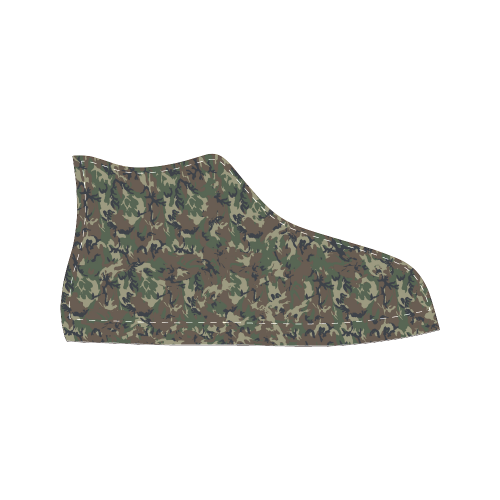 Forest Camouflage Pattern Men’s Classic High Top Canvas Shoes (Model 017)