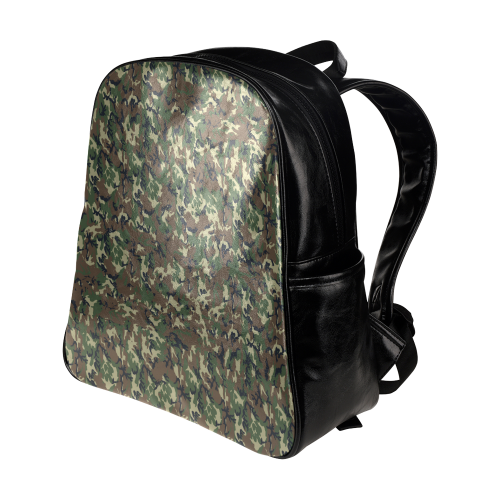 Forest Camouflage Pattern Multi-Pockets Backpack (Model 1636)