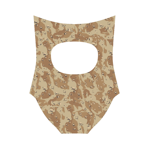 Desert Camouflage Pattern Strap Swimsuit ( Model S05)