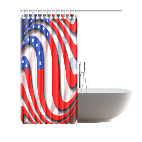 Flag of United States of America Shower Curtain 72"x72"