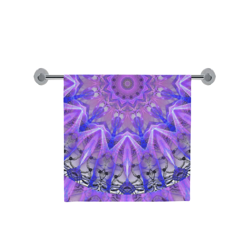 Abstract Plum Ice Crystal Palace Lattice Lace Bath Towel 30"x56"
