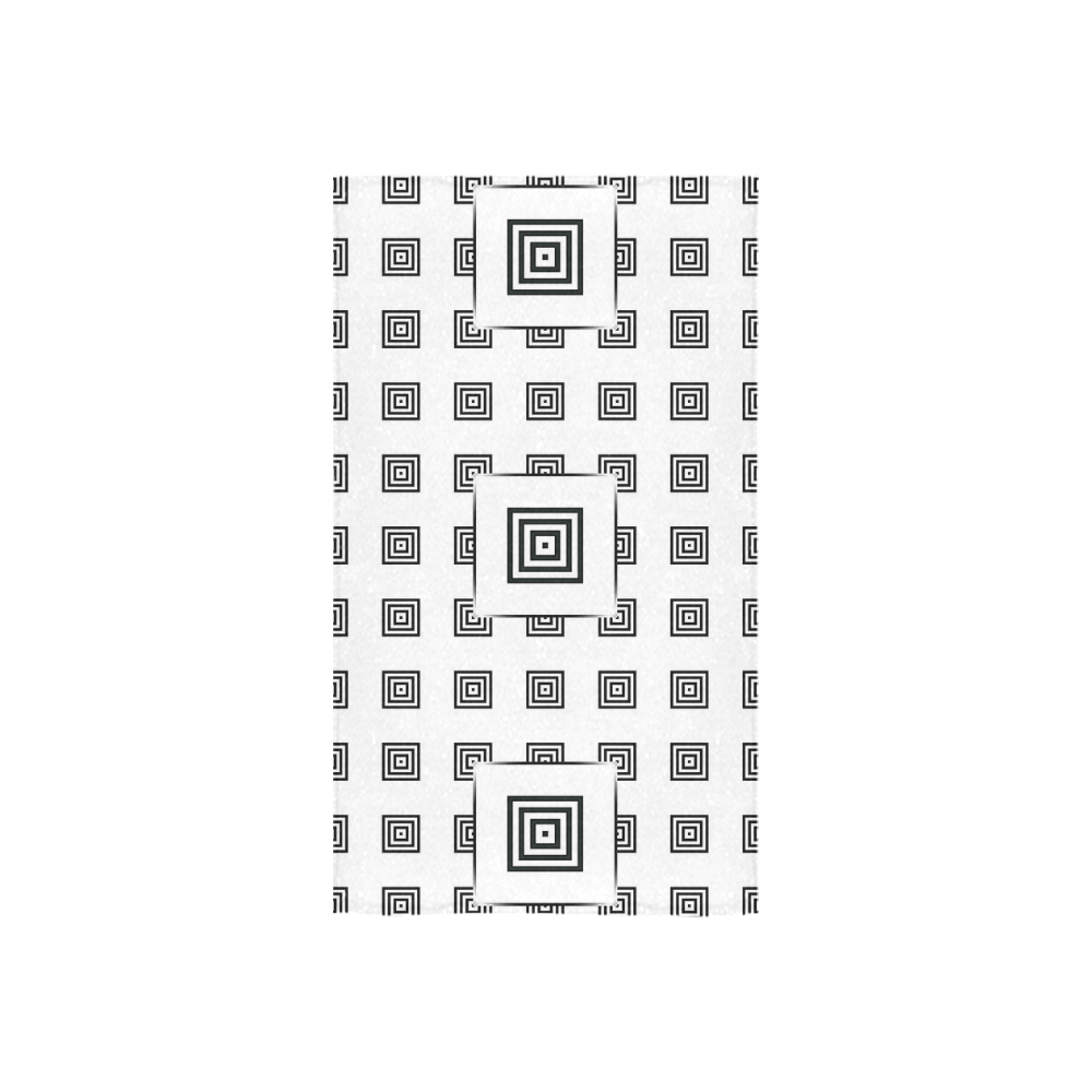 Solid Squares Frame Mosaic Black & White Custom Towel 16"x28"