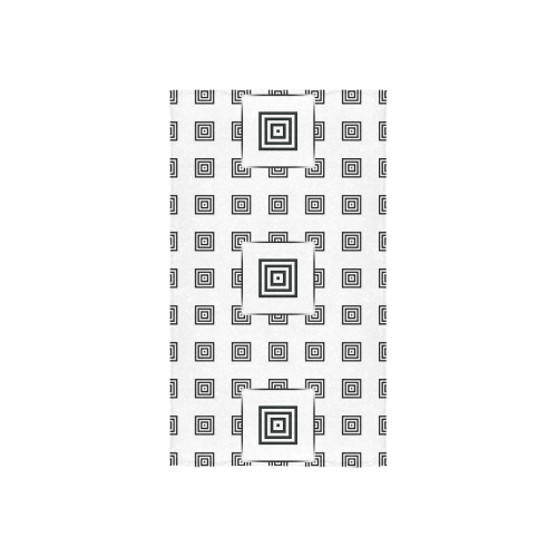 Solid Squares Frame Mosaic Black & White Custom Towel 16"x28"